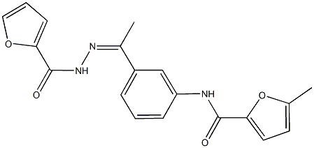 N-{3-[N-(2-furoyl)ethanehydrazonoyl]phenyl}-5-methyl-2-furamide Structure