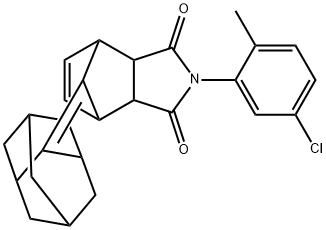 4-(5-chloro-2-methylphenyl)-10-tricyclo[3.3.1.1~3,7~]dec-2-ylidene-4-azatricyclo[5.2.1.0~2,6~]dec-8-ene-3,5-dione Structure