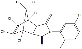 1,7,8,9,10,10-hexachloro-4-(5-chloro-2-methylphenyl)-4-azatricyclo[5.2.1.0~2,6~]dec-8-ene-3,5-dione 구조식 이미지