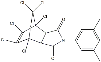 1,7,8,9,10,10-hexachloro-4-(3,5-dimethylphenyl)-4-azatricyclo[5.2.1.0~2,6~]dec-8-ene-3,5-dione Structure