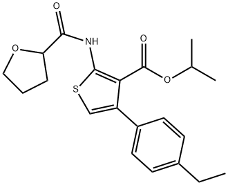 isopropyl 4-(4-ethylphenyl)-2-[(tetrahydro-2-furanylcarbonyl)amino]-3-thiophenecarboxylate Structure