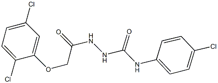 N-(4-chlorophenyl)-2-[(2,5-dichlorophenoxy)acetyl]hydrazinecarboxamide 구조식 이미지