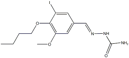 4-butoxy-3-iodo-5-methoxybenzaldehyde semicarbazone Structure