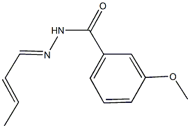 N'-(2-butenylidene)-3-methoxybenzohydrazide 구조식 이미지