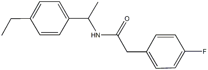 N-[1-(4-ethylphenyl)ethyl]-2-(4-fluorophenyl)acetamide 구조식 이미지