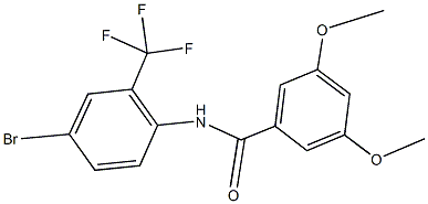 N-[4-bromo-2-(trifluoromethyl)phenyl]-3,5-dimethoxybenzamide 구조식 이미지