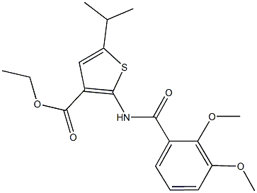 ethyl 2-[(2,3-dimethoxybenzoyl)amino]-5-isopropyl-3-thiophenecarboxylate Structure