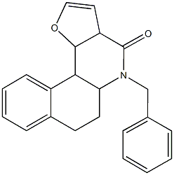 5-benzyl-5,5a,6,7,11b,11c-hexahydrobenzo[f]furo[3,2-c]quinolin-4(3aH)-one Structure