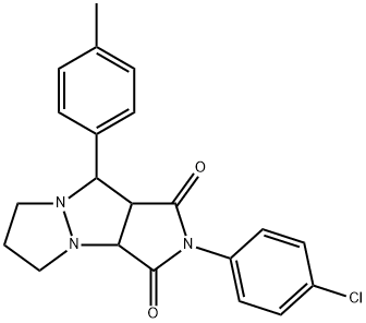 2-(4-chlorophenyl)-9-(4-methylphenyl)tetrahydro-5H-pyrazolo[1,2-a]pyrrolo[3,4-c]pyrazole-1,3(2H,3aH)-dione Structure