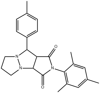 2-mesityl-9-(4-methylphenyl)tetrahydro-5H-pyrazolo[1,2-a]pyrrolo[3,4-c]pyrazole-1,3(2H,3aH)-dione Structure