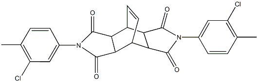 4,10-bis(3-chloro-4-methylphenyl)-4,10-diazatetracyclo[5.5.2.0~2,6~.0~8,12~]tetradec-13-ene-3,5,9,11-tetrone 구조식 이미지