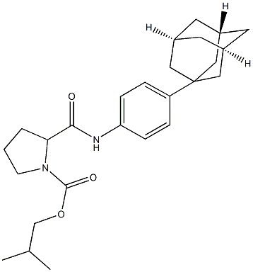 isobutyl 2-{[4-(1-adamantyl)anilino]carbonyl}-1-pyrrolidinecarboxylate 구조식 이미지
