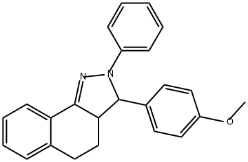 3-(4-methoxyphenyl)-2-phenyl-3,3a,4,5-tetrahydro-2H-benzo[g]indazole Structure