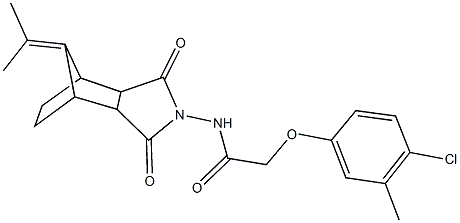 2-(4-chloro-3-methylphenoxy)-N-[10-(1-methylethylidene)-3,5-dioxo-4-azatricyclo[5.2.1.0~2,6~]dec-4-yl]acetamide Structure