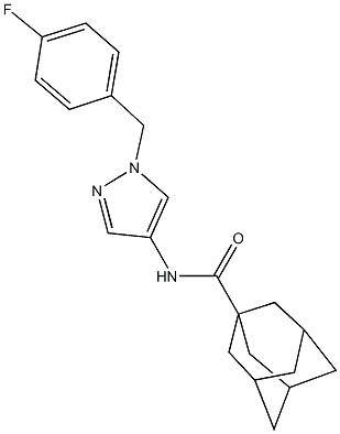 N-[1-(4-fluorobenzyl)-1H-pyrazol-4-yl]-1-adamantanecarboxamide Structure