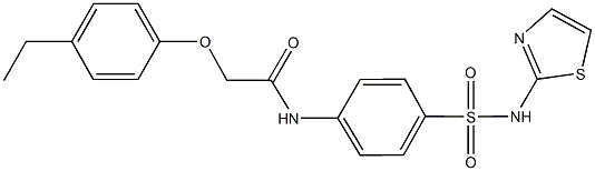 2-(4-ethylphenoxy)-N-{4-[(1,3-thiazol-2-ylamino)sulfonyl]phenyl}acetamide Structure