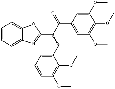 2-(1,3-benzoxazol-2-yl)-3-(2,3-dimethoxyphenyl)-1-(3,4,5-trimethoxyphenyl)-2-propen-1-one Structure