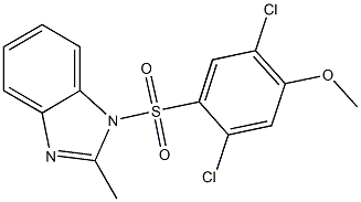 1-[(2,5-dichloro-4-methoxyphenyl)sulfonyl]-2-methyl-1H-benzimidazole Structure