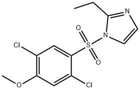 1-[(2,5-dichloro-4-methoxyphenyl)sulfonyl]-2-ethyl-1H-imidazole 구조식 이미지
