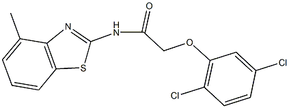 2-(2,5-dichlorophenoxy)-N-(4-methyl-1,3-benzothiazol-2-yl)acetamide Structure