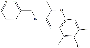 2-(4-chloro-3,5-dimethylphenoxy)-N-(3-pyridinylmethyl)propanamide Structure