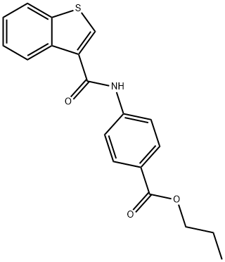 propyl 4-[(1-benzothien-3-ylcarbonyl)amino]benzoate Structure