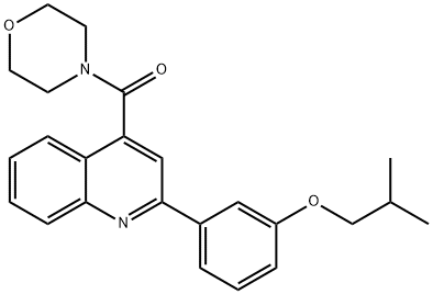 isobutyl 3-[4-(4-morpholinylcarbonyl)-2-quinolinyl]phenyl ether 구조식 이미지