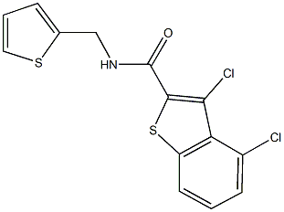 3,4-dichloro-N-(2-thienylmethyl)-1-benzothiophene-2-carboxamide Structure