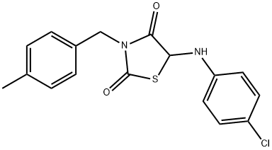 5-(4-chloroanilino)-3-(4-methylbenzyl)-1,3-thiazolidine-2,4-dione 구조식 이미지