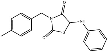 5-anilino-3-(4-methylbenzyl)-1,3-thiazolidine-2,4-dione 구조식 이미지