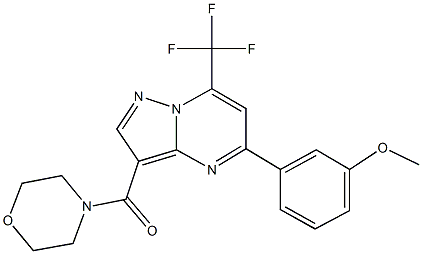 methyl 3-[3-(4-morpholinylcarbonyl)-7-(trifluoromethyl)pyrazolo[1,5-a]pyrimidin-5-yl]phenyl ether 구조식 이미지