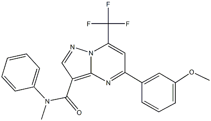 5-(3-methoxyphenyl)-N-methyl-N-phenyl-7-(trifluoromethyl)pyrazolo[1,5-a]pyrimidine-3-carboxamide Structure