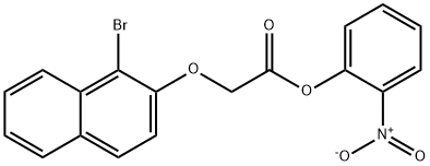 2-nitrophenyl [(1-bromo-2-naphthyl)oxy]acetate 구조식 이미지