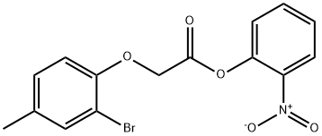 2-nitrophenyl (2-bromo-4-methylphenoxy)acetate Structure