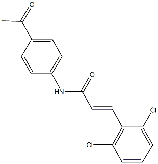 N-(4-acetylphenyl)-3-(2,6-dichlorophenyl)acrylamide Structure
