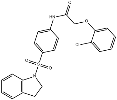 2-(2-chlorophenoxy)-N-[4-(2,3-dihydro-1H-indol-1-ylsulfonyl)phenyl]acetamide 구조식 이미지