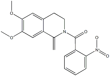 2-{2-nitrobenzoyl}-6,7-dimethoxy-1-methylene-1,2,3,4-tetrahydroisoquinoline 구조식 이미지