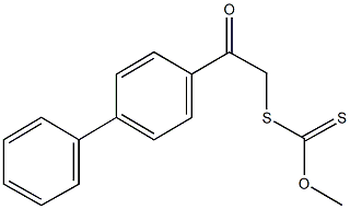 4-{[(methoxycarbothioyl)sulfanyl]acetyl}-1,1'-biphenyl 구조식 이미지