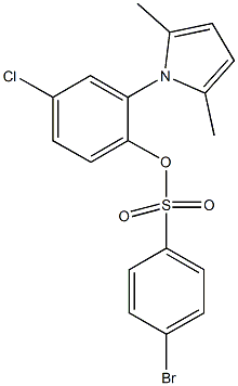 4-chloro-2-(2,5-dimethyl-1H-pyrrol-1-yl)phenyl 4-bromobenzenesulfonate 구조식 이미지