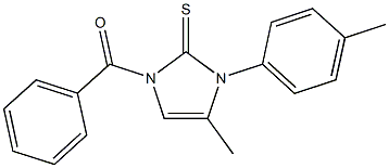 1-benzoyl-4-methyl-3-(4-methylphenyl)-1,3-dihydro-2H-imidazole-2-thione Structure