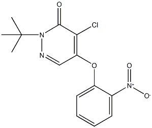 2-tert-butyl-4-chloro-5-{2-nitrophenoxy}pyridazin-3(2H)-one Structure