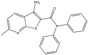 3-amino-6-methyl-N,N-diphenylthieno[2,3-b]pyridine-2-carboxamide Structure