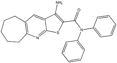 3-amino-N,N-diphenyl-6,7,8,9-tetrahydro-5H-cyclohepta[b]thieno[3,2-e]pyridine-2-carboxamide 구조식 이미지