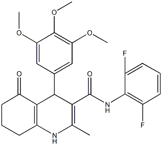 N-(2,6-difluorophenyl)-2-methyl-5-oxo-4-(3,4,5-trimethoxyphenyl)-1,4,5,6,7,8-hexahydro-3-quinolinecarboxamide Structure