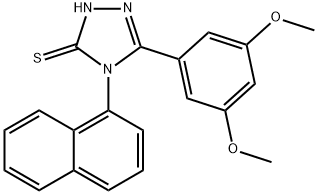 5-(3,5-dimethoxyphenyl)-4-(1-naphthyl)-4H-1,2,4-triazole-3-thiol 구조식 이미지
