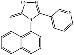 4-(1-naphthyl)-5-(3-pyridinyl)-4H-1,2,4-triazol-3-yl hydrosulfide Structure