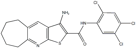 3-amino-N-(2,4,5-trichlorophenyl)-6,7,8,9-tetrahydro-5H-cyclohepta[b]thieno[3,2-e]pyridine-2-carboxamide 구조식 이미지