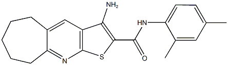 3-amino-N-(2,4-dimethylphenyl)-6,7,8,9-tetrahydro-5H-cyclohepta[b]thieno[3,2-e]pyridine-2-carboxamide Structure