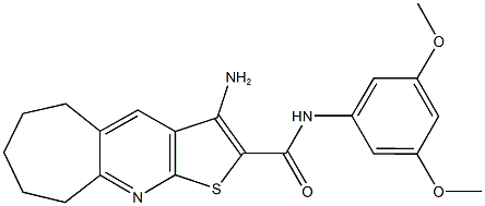 3-amino-N-(3,5-dimethoxyphenyl)-6,7,8,9-tetrahydro-5H-cyclohepta[b]thieno[3,2-e]pyridine-2-carboxamide Structure