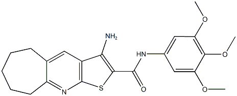 3-amino-N-(3,4,5-trimethoxyphenyl)-6,7,8,9-tetrahydro-5H-cyclohepta[b]thieno[3,2-e]pyridine-2-carboxamide 구조식 이미지